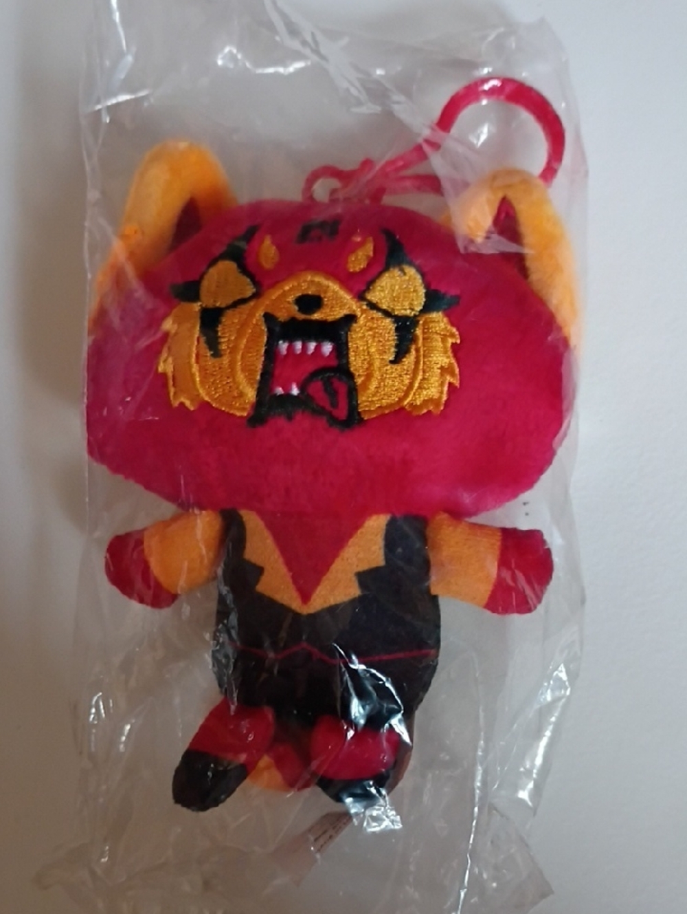 Red & Gold Fierce Tiger Plush Keychain